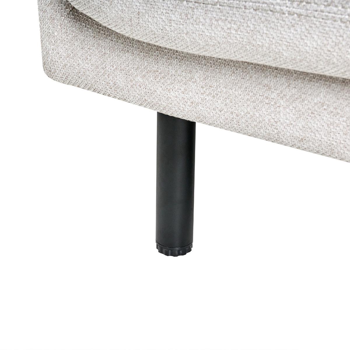 3-SITZER-SOFA Stoff Hellbeige Vorgod - Beige, Textil (221/76/84cm) - Beliani