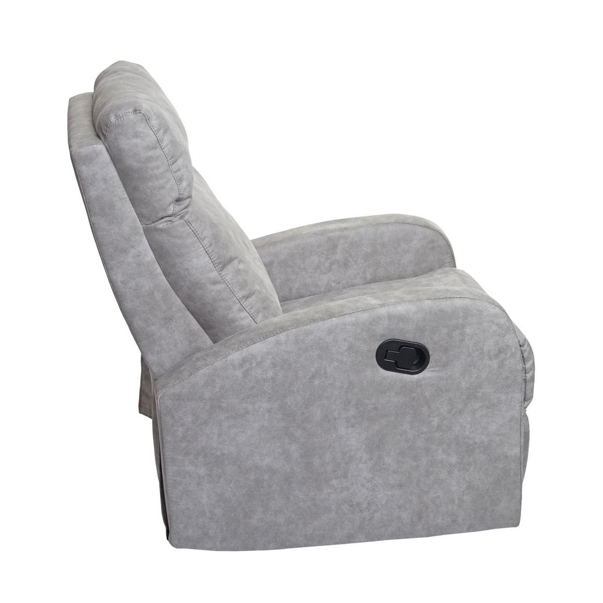 FERNSEHSESSEL PREMIUM Hellgrau - Hellgrau, Textil (75/100/96cm) - MCW