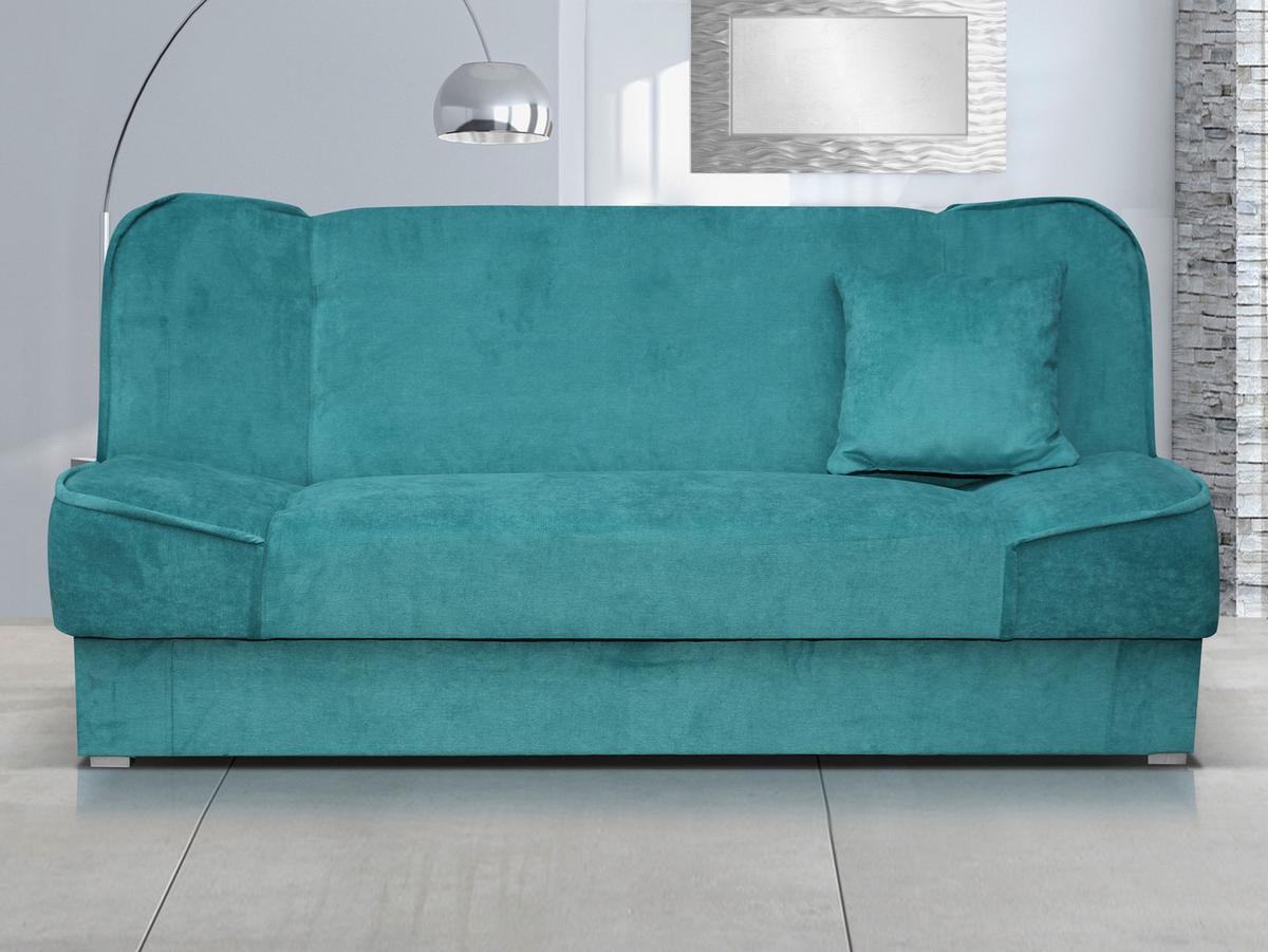 SCHLAFSOFA Gabi - Silberfarben/Hellblau, Holz/Kunststoff (175/80/80cm) - MIRJAN24