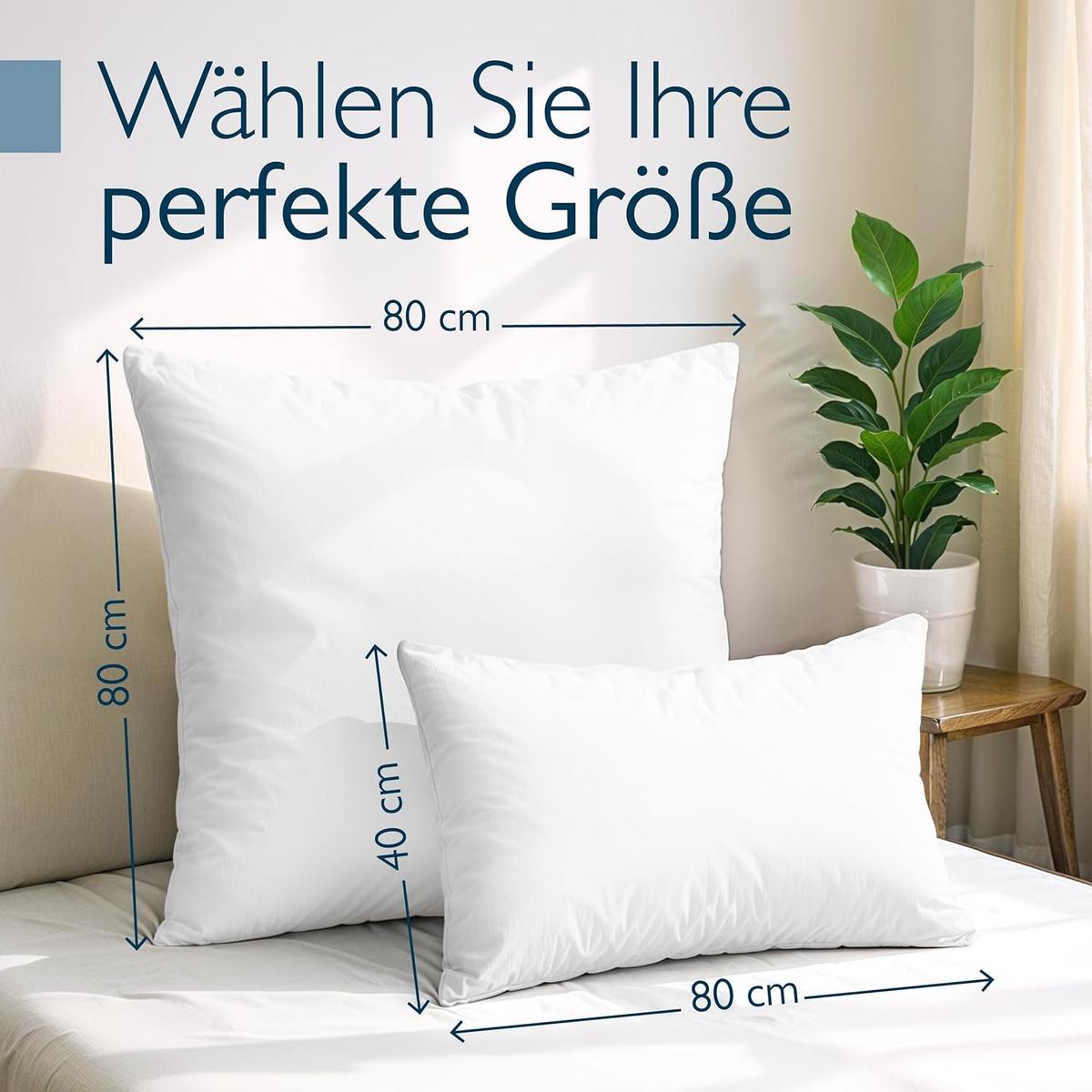 KOPFKISSEN BeauNuit FK 80x80cm Weiß - Weiß, Textil (80/80cm) - Beautissu 