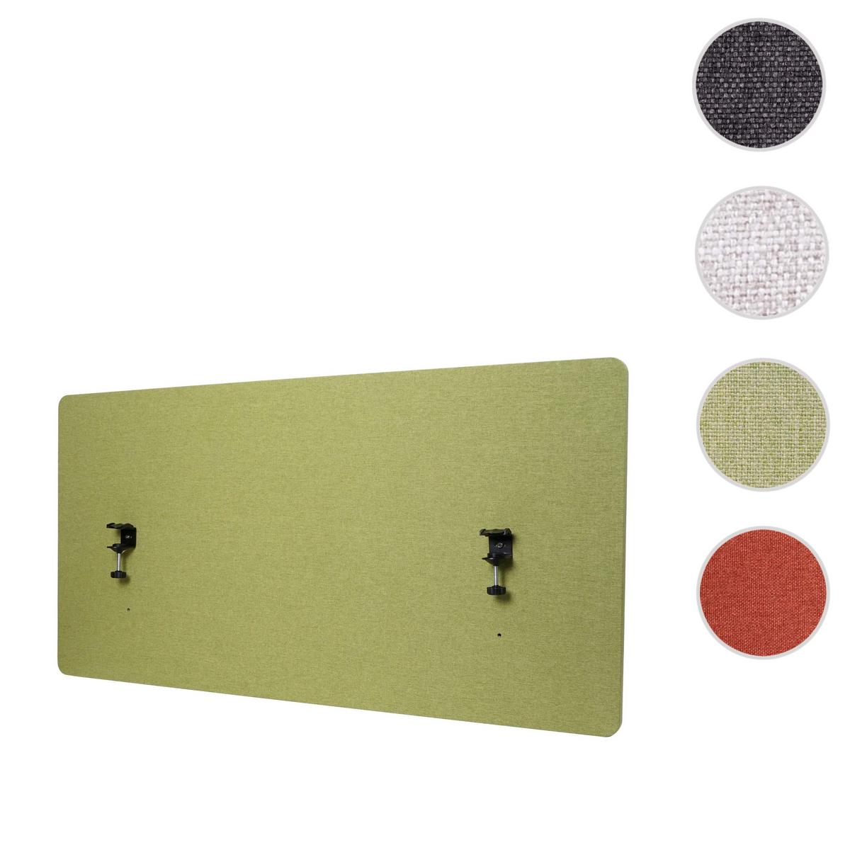 AKUSTIK-TISCHTRENNWAND Hellgrün - Hellgrün, Textil (120/60/2cm) - MCW