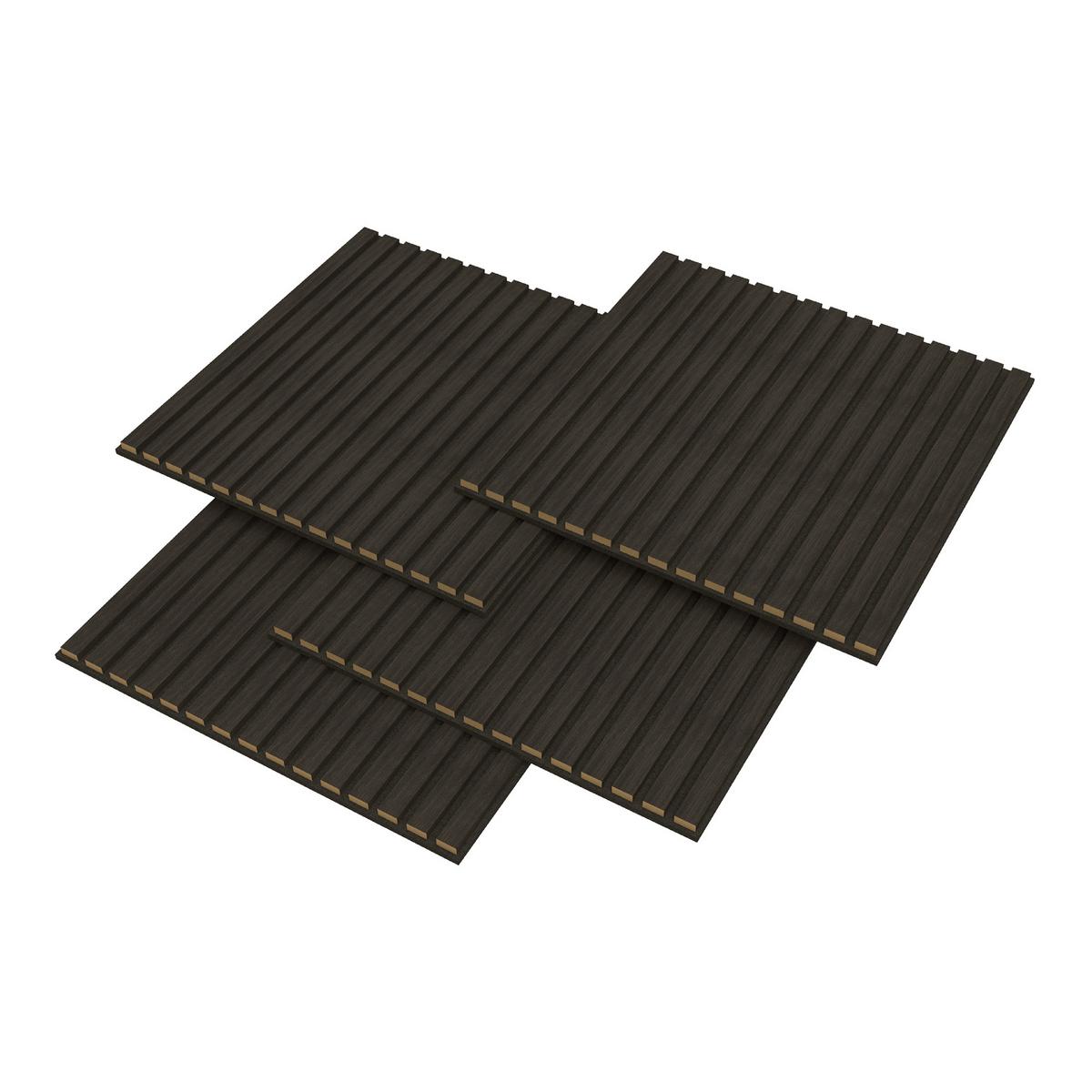 AKUSTIK WANDPANEEL-SET Vang 4-TLG. II - Silbereichenfarben, Holzwerkstoff/Kunststoff (60/60/2.1cm) - NEU.HOLZ