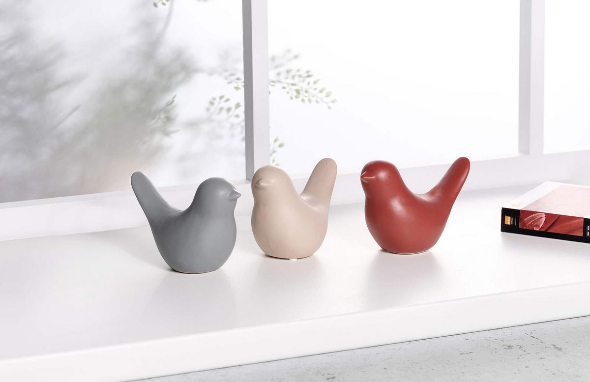 DEKOFIGUREN-SET TIERE Tiere grau 5-tlg. - Grau, Keramik (2/2/2cm) - Ritzenhoff Breker
