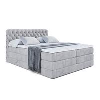 BOXSPRINGBETT BOXI8 KING - 140x200 - H3/H4 - Hellgrau - Hellgrau, Holzwerkstoff (140/200cm) - ALTDECOR