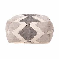 SITZPOUF Malmö grau gemustert, 55/55/30 cm - Grau, Textil (55/30/55cm) - Homescapes