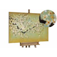 ÖLGEMÄLDE 120/80 cm - Gelb/Weiß, Holz/Textil (120/80cm) - KUNSTLOFT