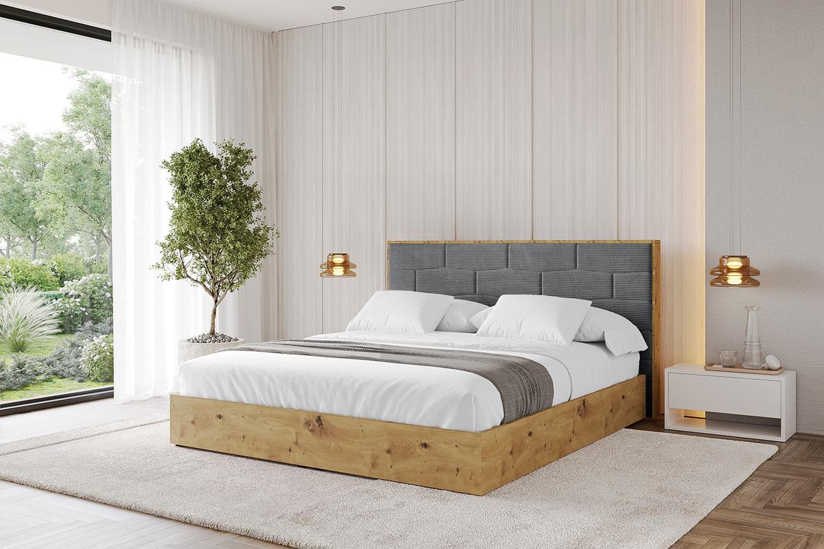 POLSTERBETT mit Bettkasten und Lattenrost, Boxbett ohne Matratze - ENZO8 120x200 Dunkelgrau - Anthrazit, Holzwerkstoff/Textil (120/200cm) - ALTDECOR