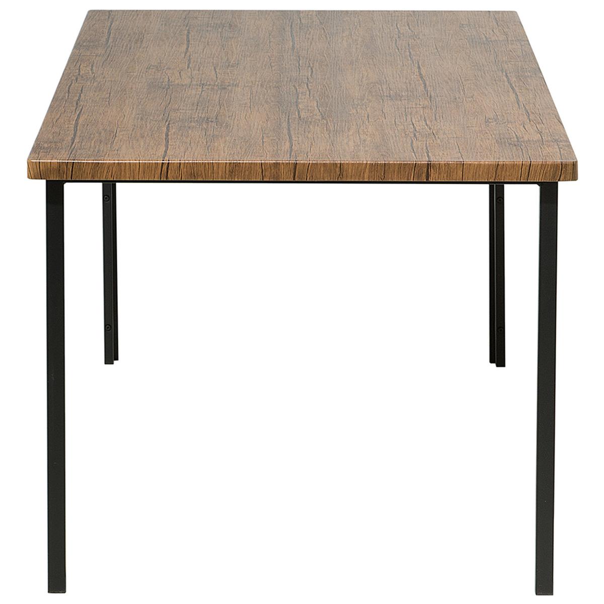 ESSZIMMERTISCH 150/90/75 cm Schwarz, Dunkelbraun Rechteckig Laredo - Schwarz, Holzwerkstoff (150/90/75cm) - Beliani