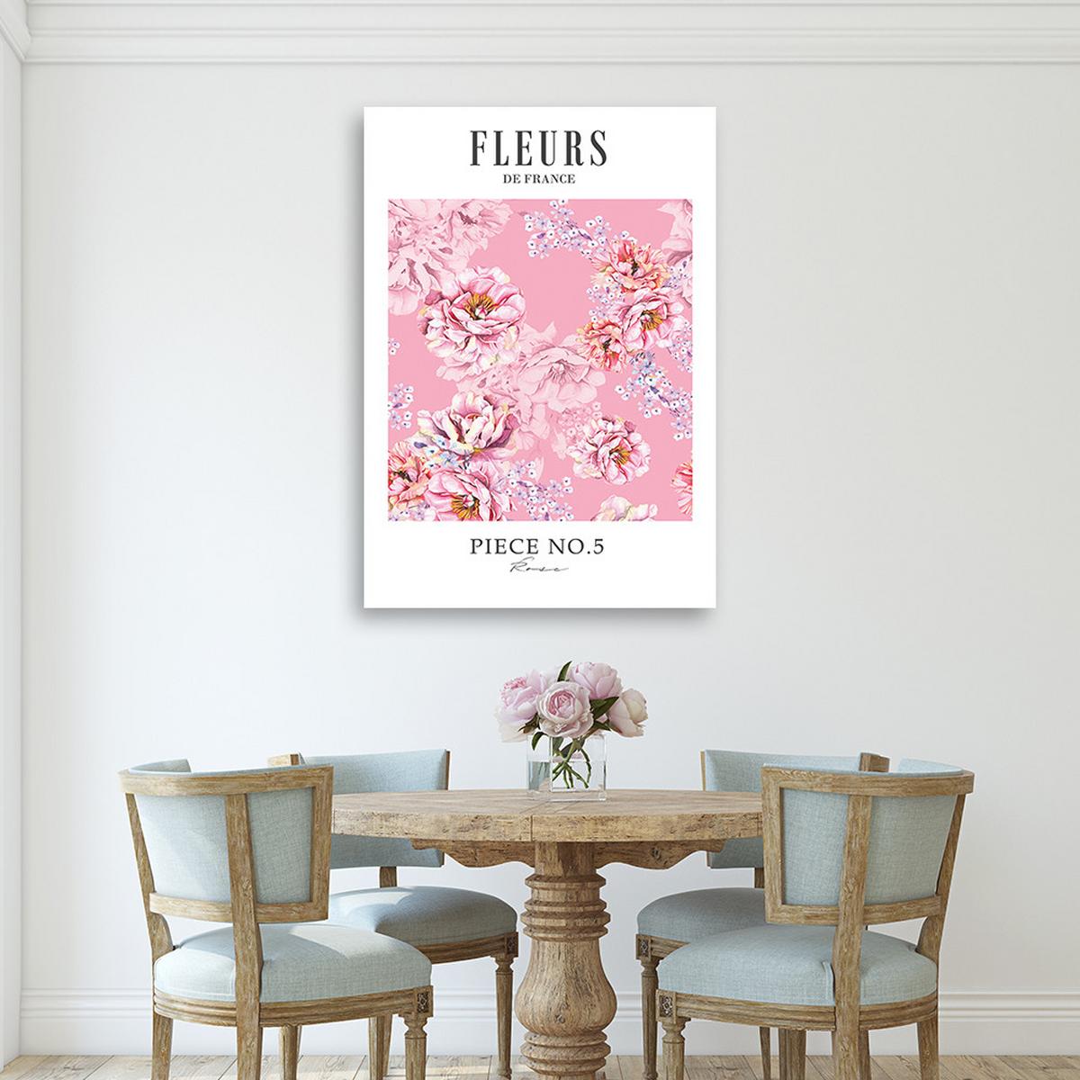 WANDBILD shabby chic rosa pfingstrosenblüten - Pink, Textil (40/60cm) - Feeby