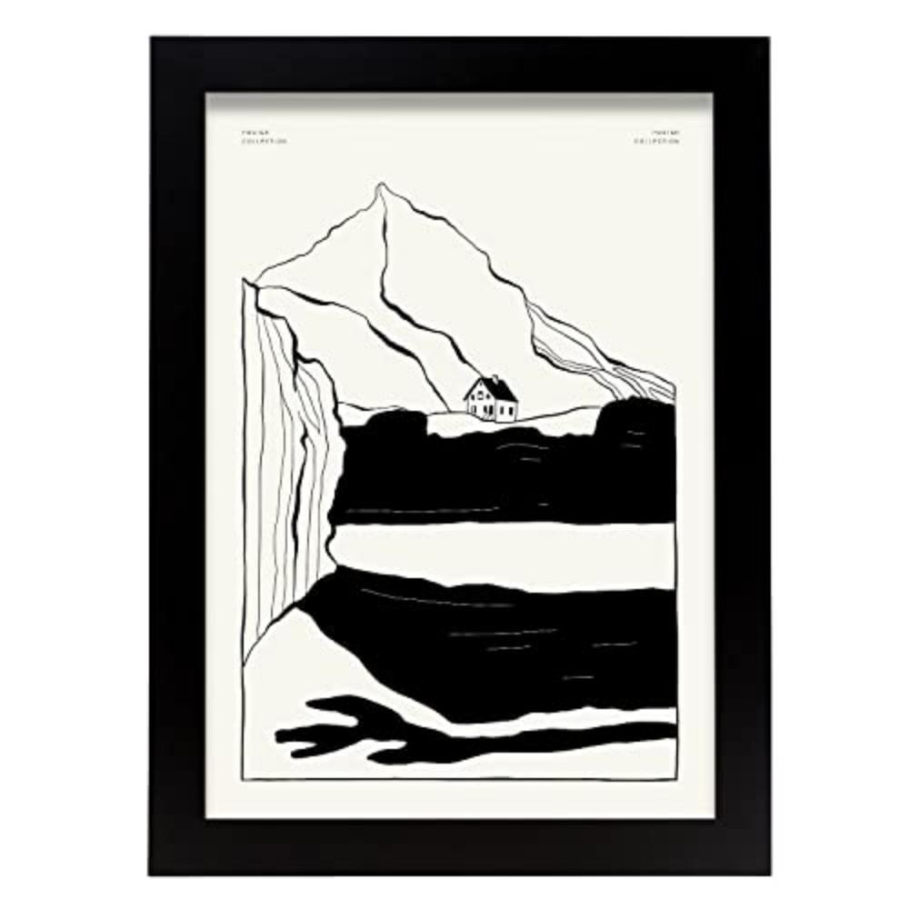 POSTER Abstrakt Pop Art A4 Schwarzer Rahmen - Schwarz, Papier (29.7/5/21cm) - Nacnic
