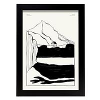 POSTER Abstrakt Pop Art A4 Schwarzer Rahmen - Schwarz, Papier (29.7/5/21cm) - Nacnic