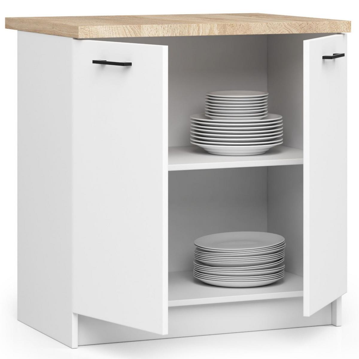 UNTERSCHRANK Weiß 85/80/46 - Weiß, Holzwerkstoff (80/85/46cm) - RAUMHIRSCH FURNITURE