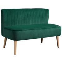 SOFA Polyester Dunkelgrün - Dunkelgrün/Dunkelblau, Holz/Textil (56.5/77/117cm) - HOMCOM