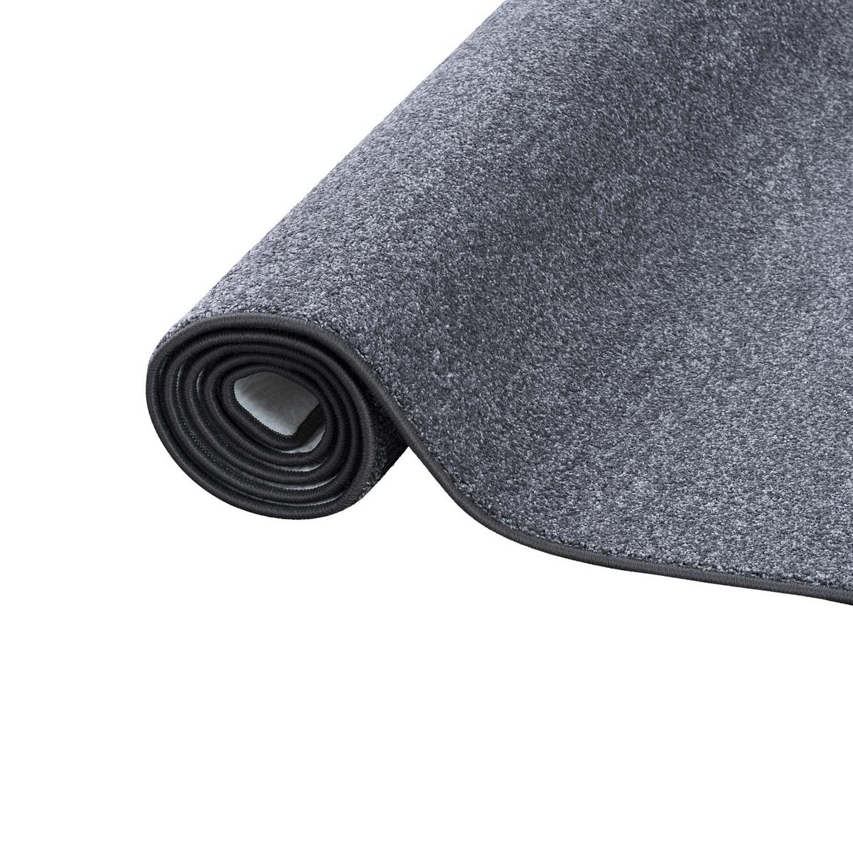LUXUS SOFT VELOURS TEPPICH SHINE - Anthrazit, Textil (100/400cm) - Snapstyle