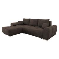 ECKSOFA Logo - Dunkelbraun/Silberfarben, Holz/Kunststoff (291/183cm) - MIRJAN24