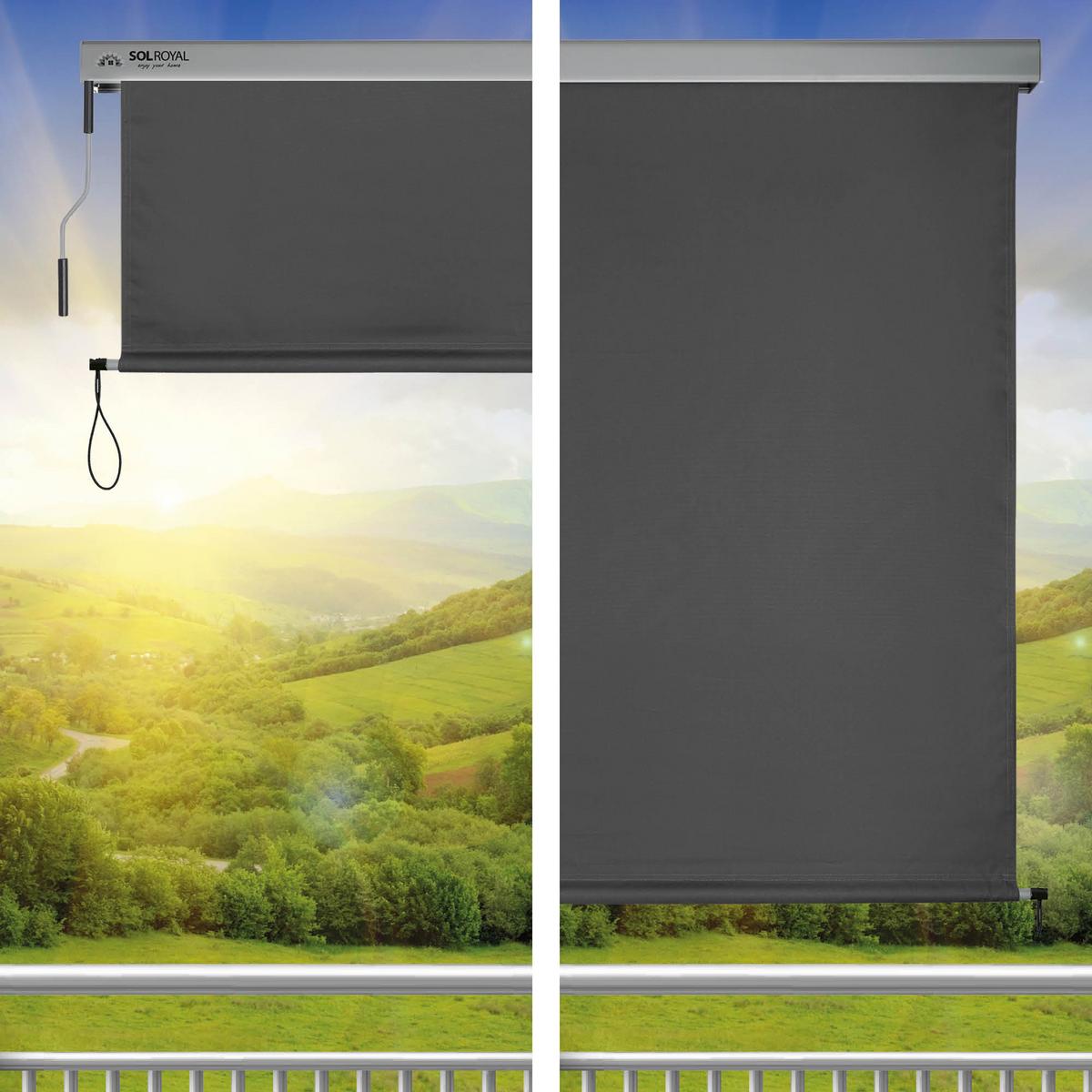 SENKRECHTMARKISE SolVision MS5 1,6/2,5 m Anthrazit - Anthrazit, Kunststoff (160/250/1cm) - Sol Royal