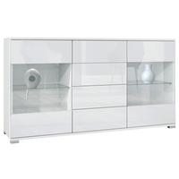 SIDEBOARD Bari Weiß Hochglanz - Weiß Hochglanz, Holzwerkstoff (138.5/75.5/35cm) - Vladon