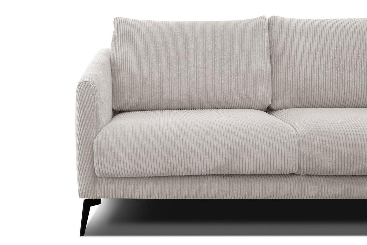 SOFA VILT 2,5-Sitzer, weiß - Schwarz/Weiß, Holzwerkstoff/Textil (202/89/94cm) - Wozimo