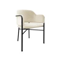 POLSTERSTUHL Delivio - Schwarz/Naturfarben, Textil/Metall (56/79/55cm) - MIRJAN24