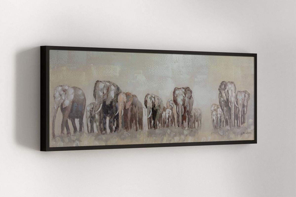 ÖLGEMÄLDE 150/50 cm - Beige, Holz/Textil (150/50cm) - KUNSTLOFT