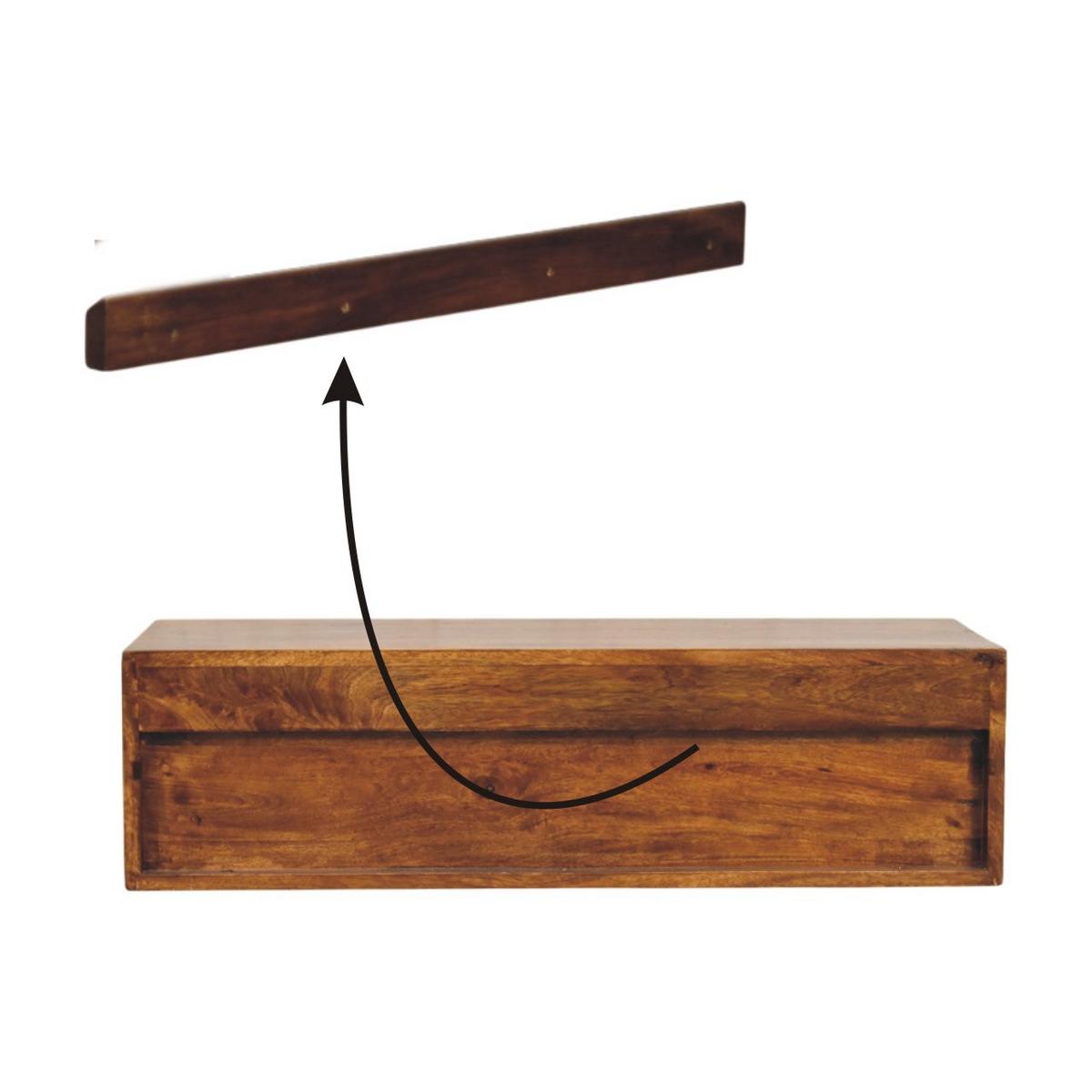 MEDIENEINHEIT mit Kastanien-Finish, 2 Schubladen, 1 offene Ablage, Braun - Braun, Holz (88/24/32cm) - Artisan Furniture