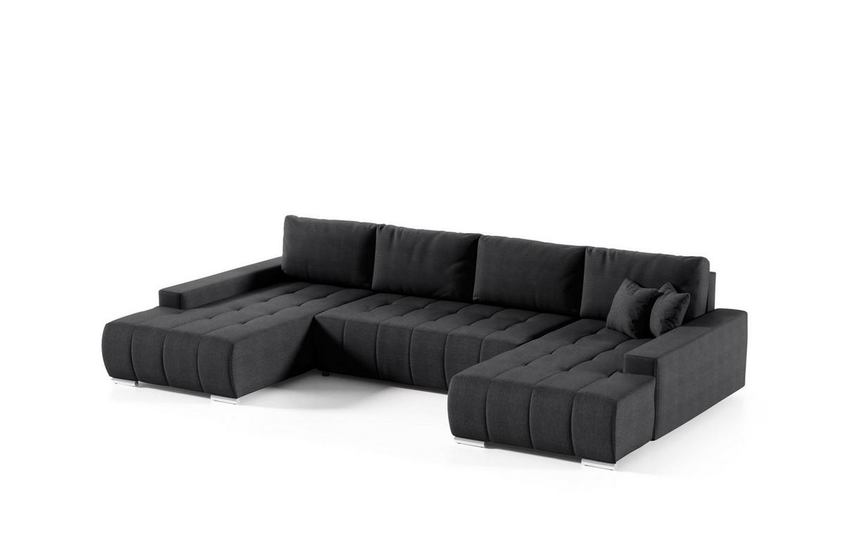 WOHNLANDSCHAFT Vogar In Aulla - Anthrazit, Holzwerkstoff/Textil (350/85/185cm) - Fun Möbel