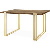 ESSTISCH Stella rechteckig ausziehbar, Lefkas Eiche 160-260/90/76 cm - Alteiche/Goldfarben, Holzwerkstoff/Metall (90/260/76cm) - WFL GROUP
