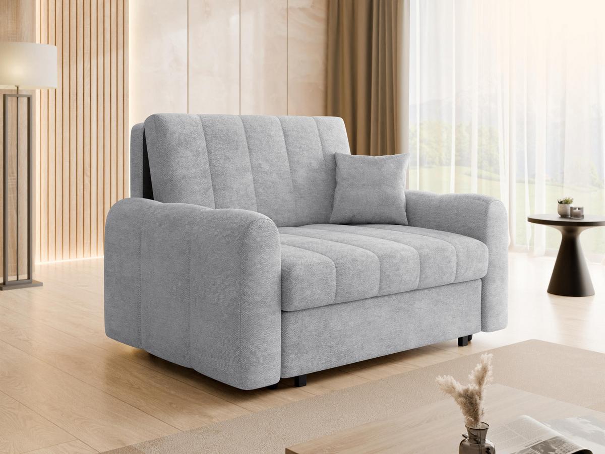 SCHLAFSOFA Viva Moon II - Hellgrau/Schwarz, Holz/Metall (148/85/98cm) - MIRJAN24