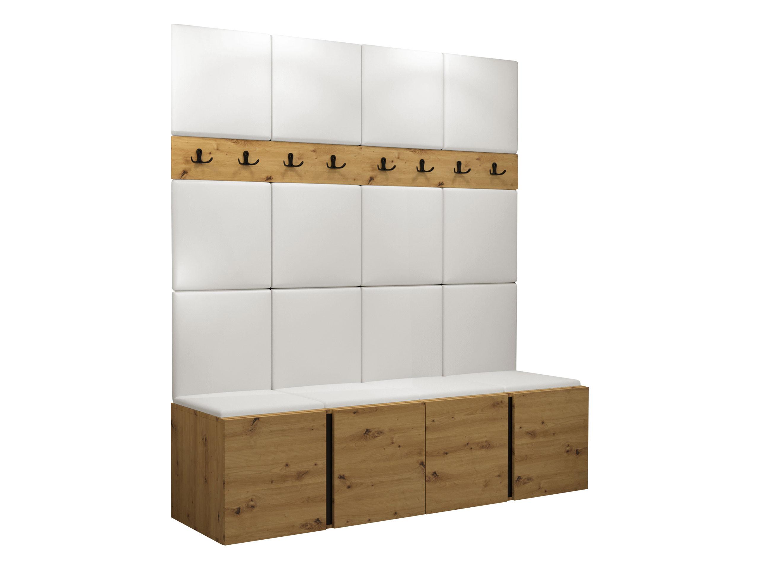 GARDEROBEN-SET Orion V - Eiche Artisan/Weiß, Holzwerkstoff/Kunststoff (168/186/46cm) - MIRJAN24