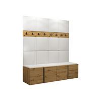GARDEROBEN-SET Orion V - Eiche Artisan/Weiß, Holzwerkstoff/Kunststoff (168/186/46cm) - MIRJAN24