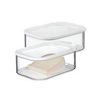KÄSEDOSEN Modula weiß 2000 ml 2er Set - Weiß, Kunststoff (16/8.6/22.4cm) - Mepal