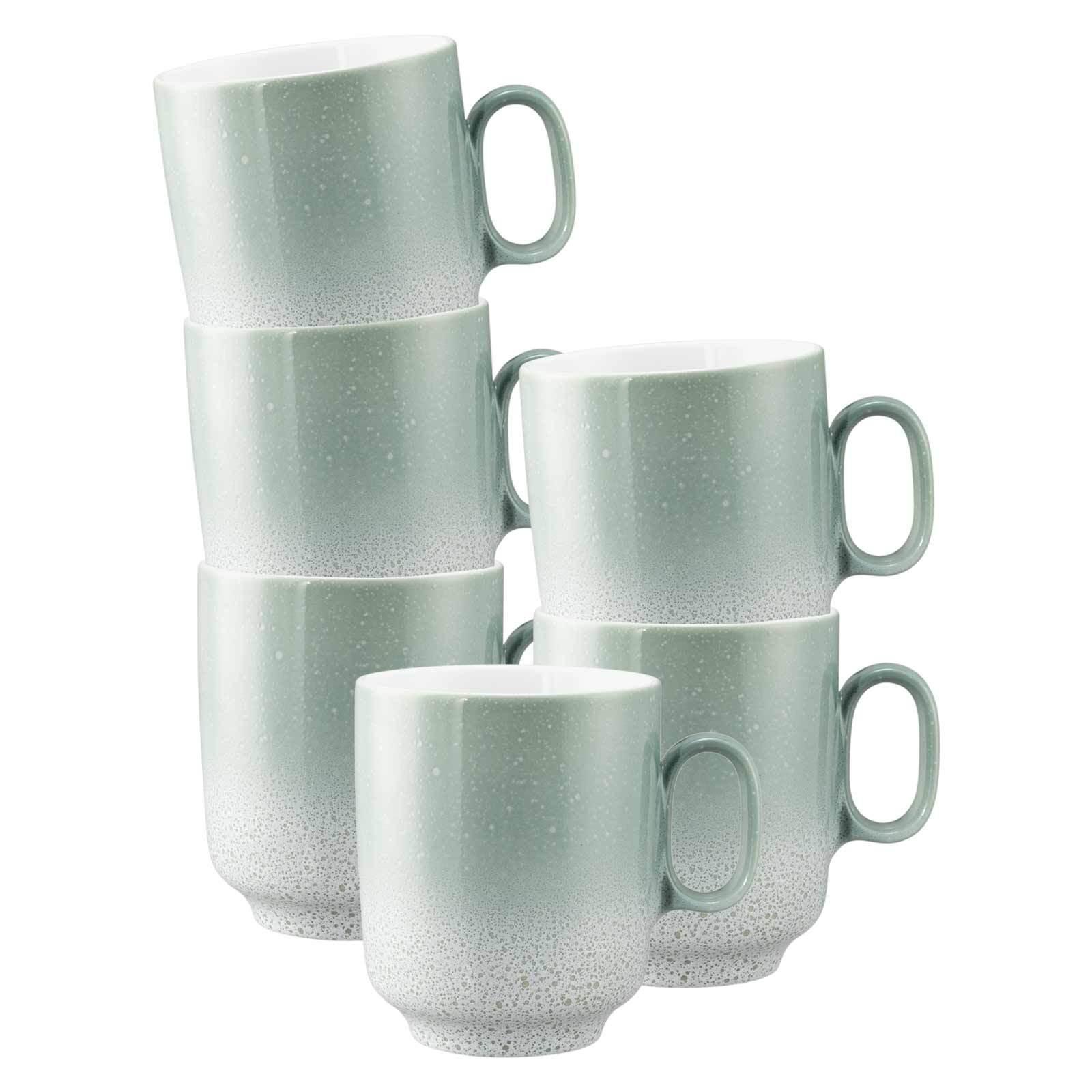 HENKELBECHER Sento Home Aura mint 400 ml 6er Set - Mintgrün, Keramik (0.4L) - Seltmann Weiden