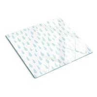 GLASPLATTE 60x52 cm Tröpfchen - Blau, Glas (60/0.4/52cm) - TULUP