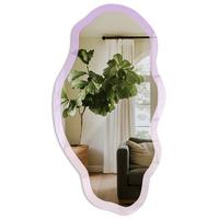 SPIEGEL 90x45 cm asymmetrisch mit Druck - Feiner Farbverlauf - Transparent, Glas (45/90/0.4cm) - TULUP