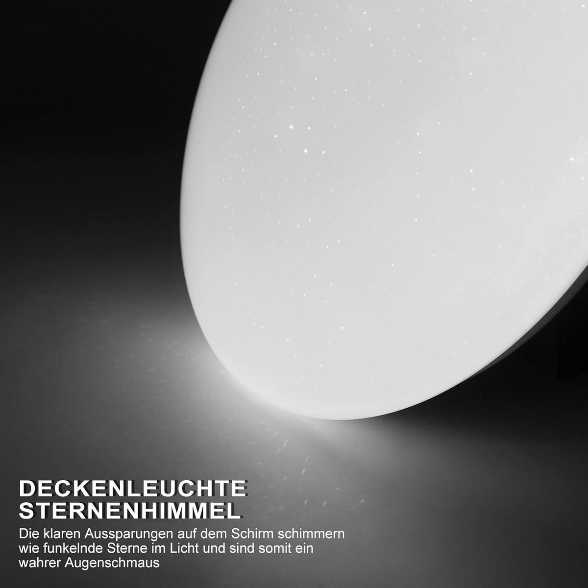 DECKENLEUCHTE Queenara 30/30/7 cm - Weiß, Kunststoff (30/30/7cm) - ZMH