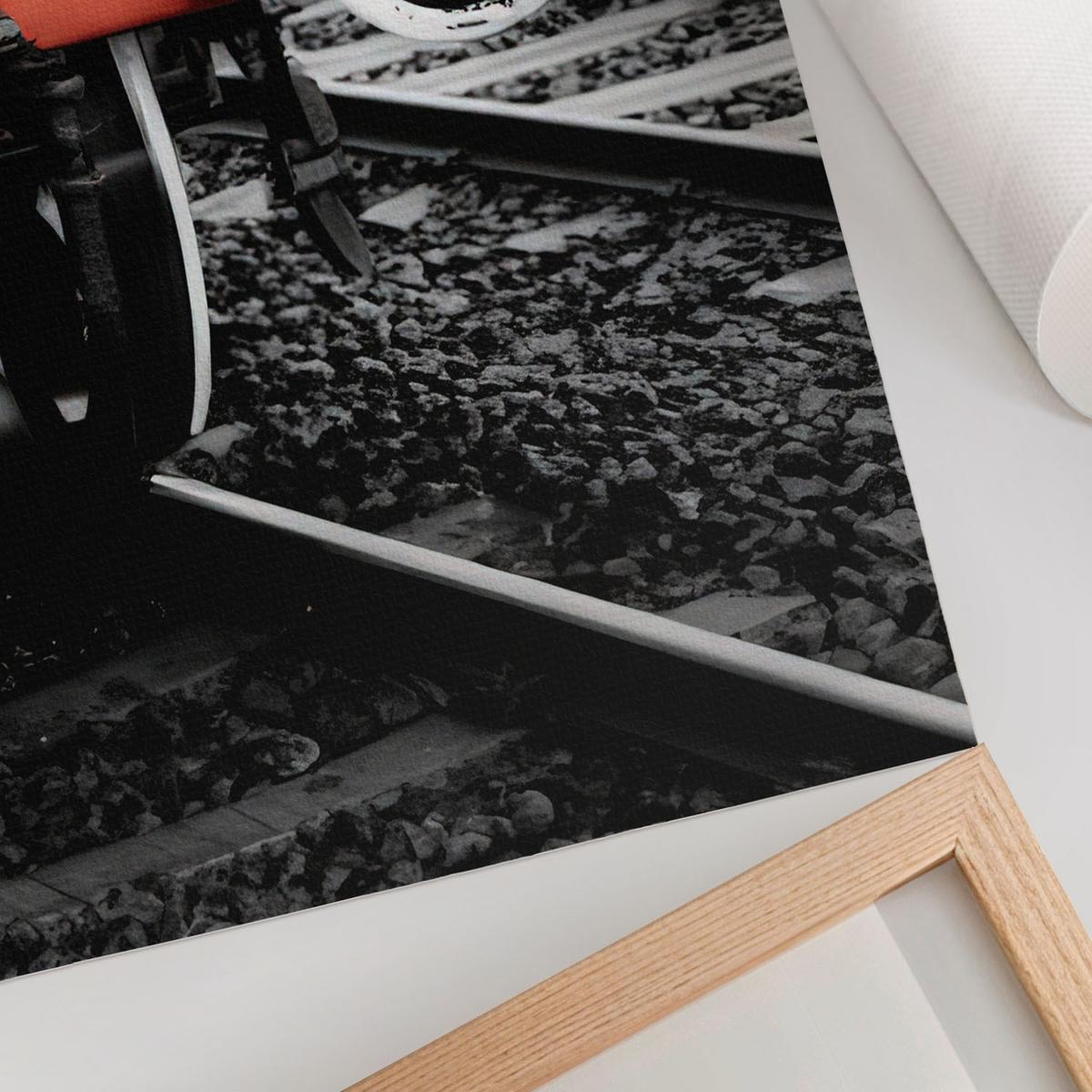 POSTER - 59x84 cm - Warum? - Dampflok - Schwarz, Textil (59/84/0.1cm) - TULUP