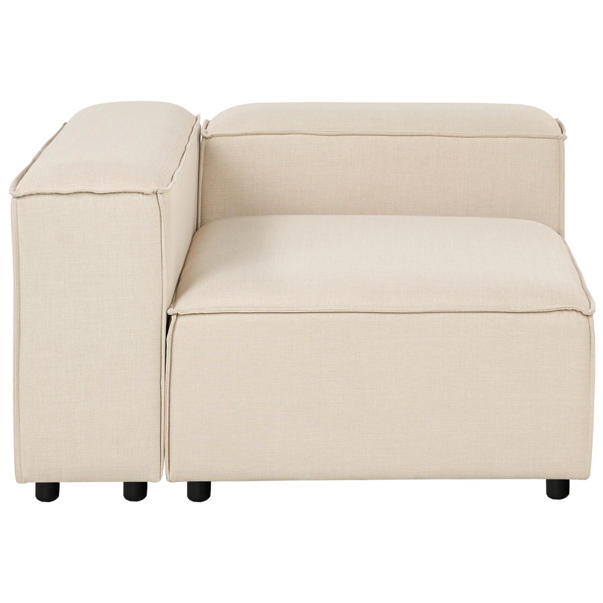 3-SITZER-MODULSOFA Beige Stoff Ardal - Beige, Textil (328/68/120cm) - Beliani