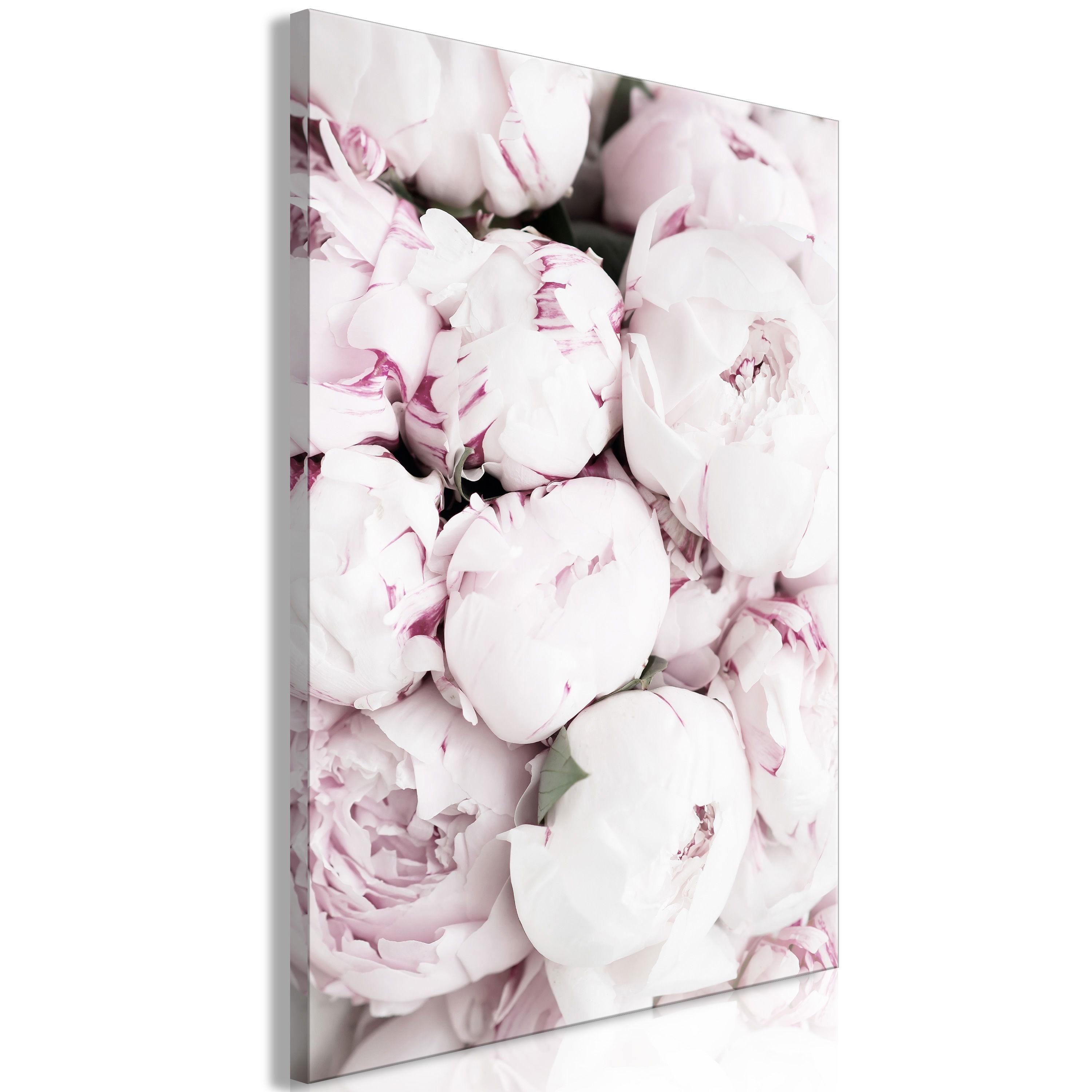 KUNSTDRUCK Rosa 40/60 cm - Pink/Weiß, Textil (40/60cm) - KUNSTLOFT