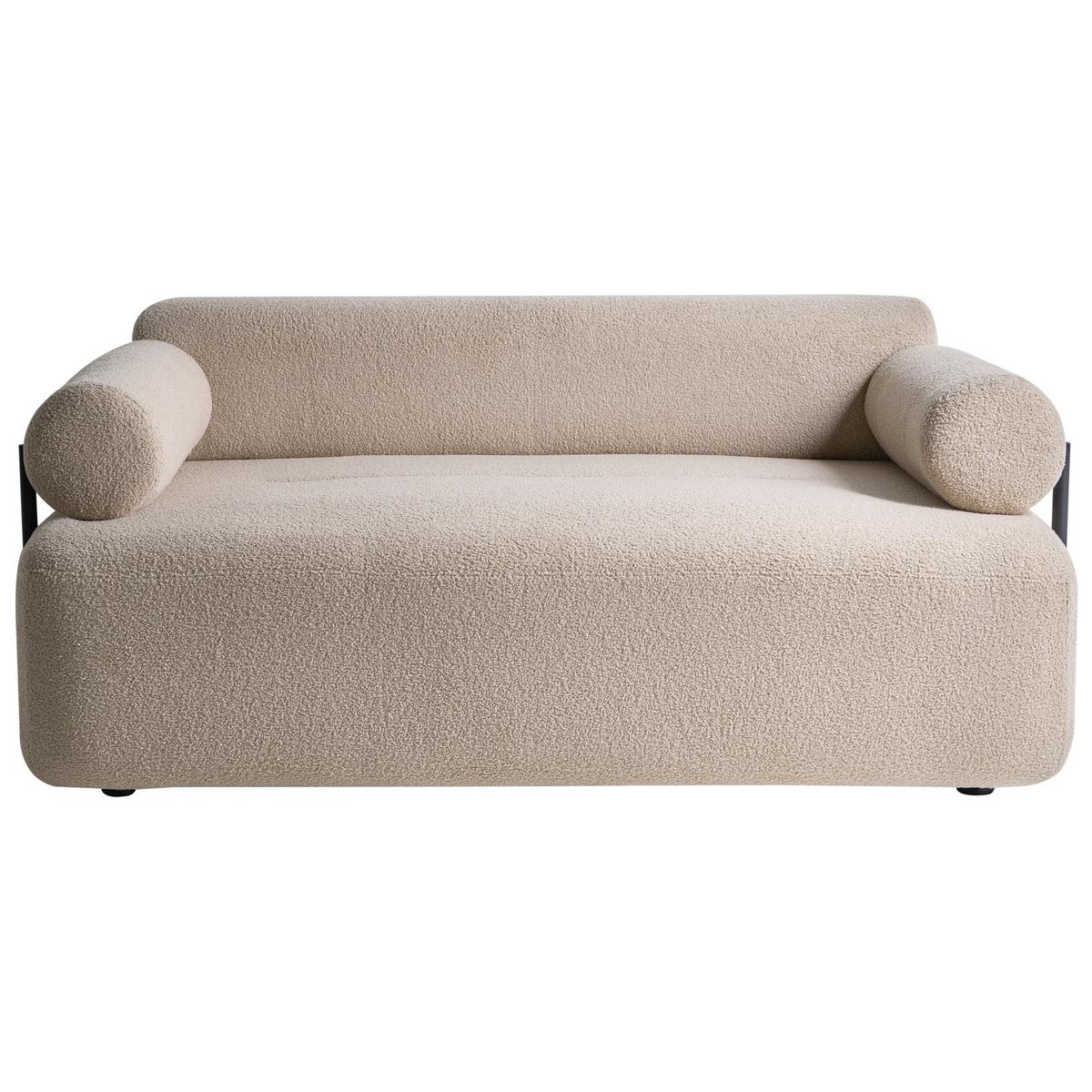 2-SITZER-SOFA Bouclé Beige Elva - Beige, Textil (170/74/100cm) - Beliani
