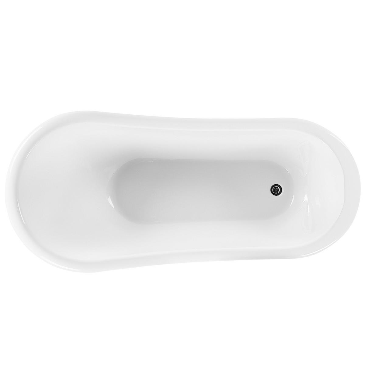 BADEWANNE FREISTEHEND 76x170x76 cm schwarz Cayman - Schwarz, Kunststoff (76/78/170cm) - Beliani