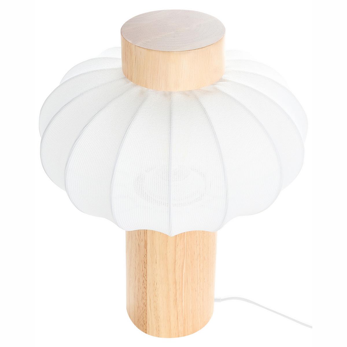 TISCHLAMPE Holz Hellbraun Abens - Hellbraun/Braun, Holz (27/27/35cm) - Beliani