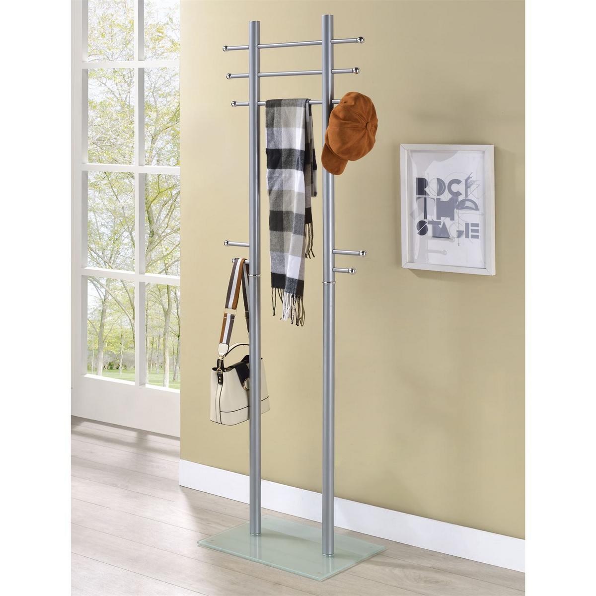 KLEIDERSTÄNDER TARIS alufarbig - Alufarben, Metall (50/179/35cm) - IDIMEX