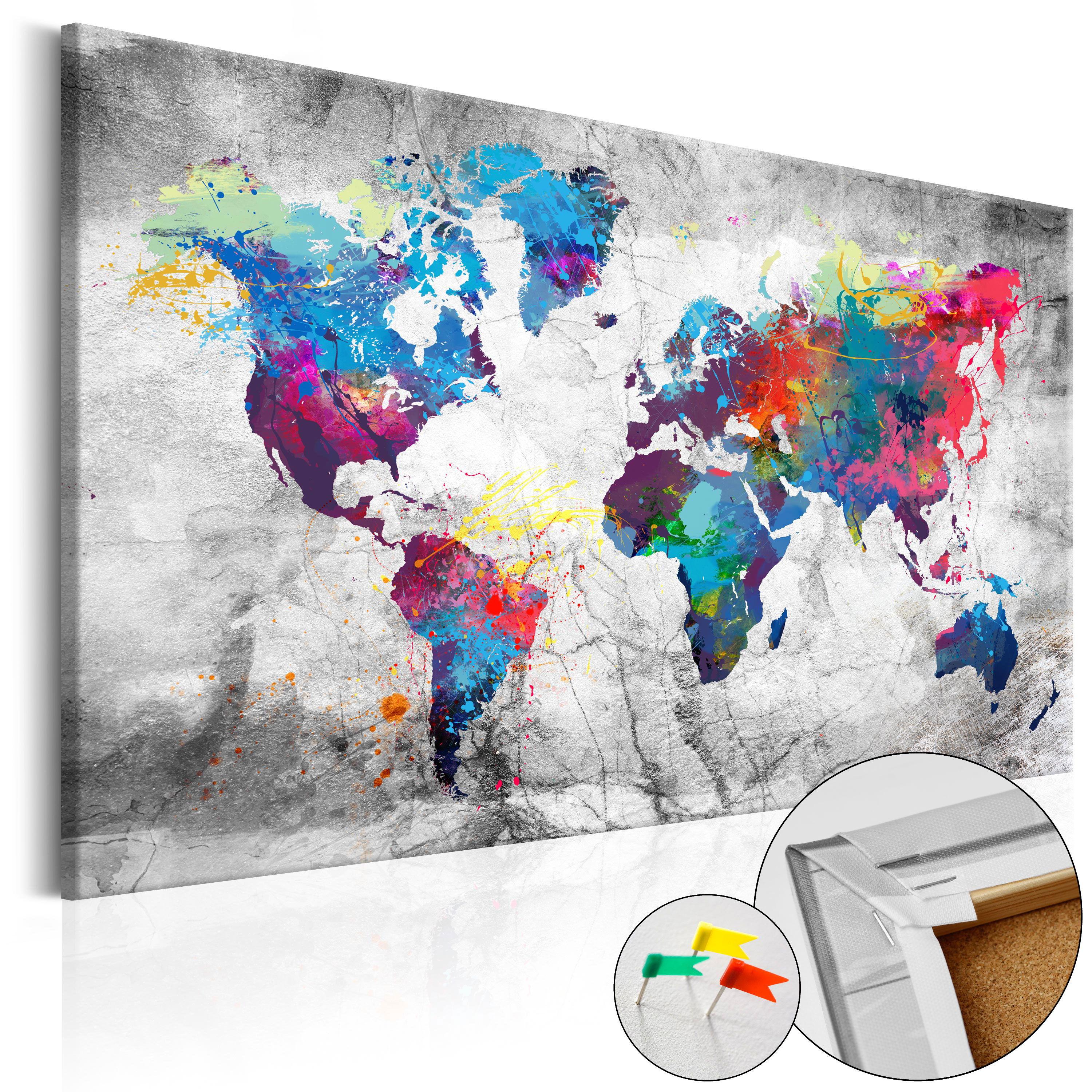PINNWANDBILDER Bunt 120/80 cm - Multicolor/Grau, Naturmaterialien/Textil (120/80cm) - KUNSTLOFT