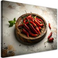 LEINWANDBILD Essen & Trinken 45x30cm - Grau, Textil (45/30cm) - Feeby