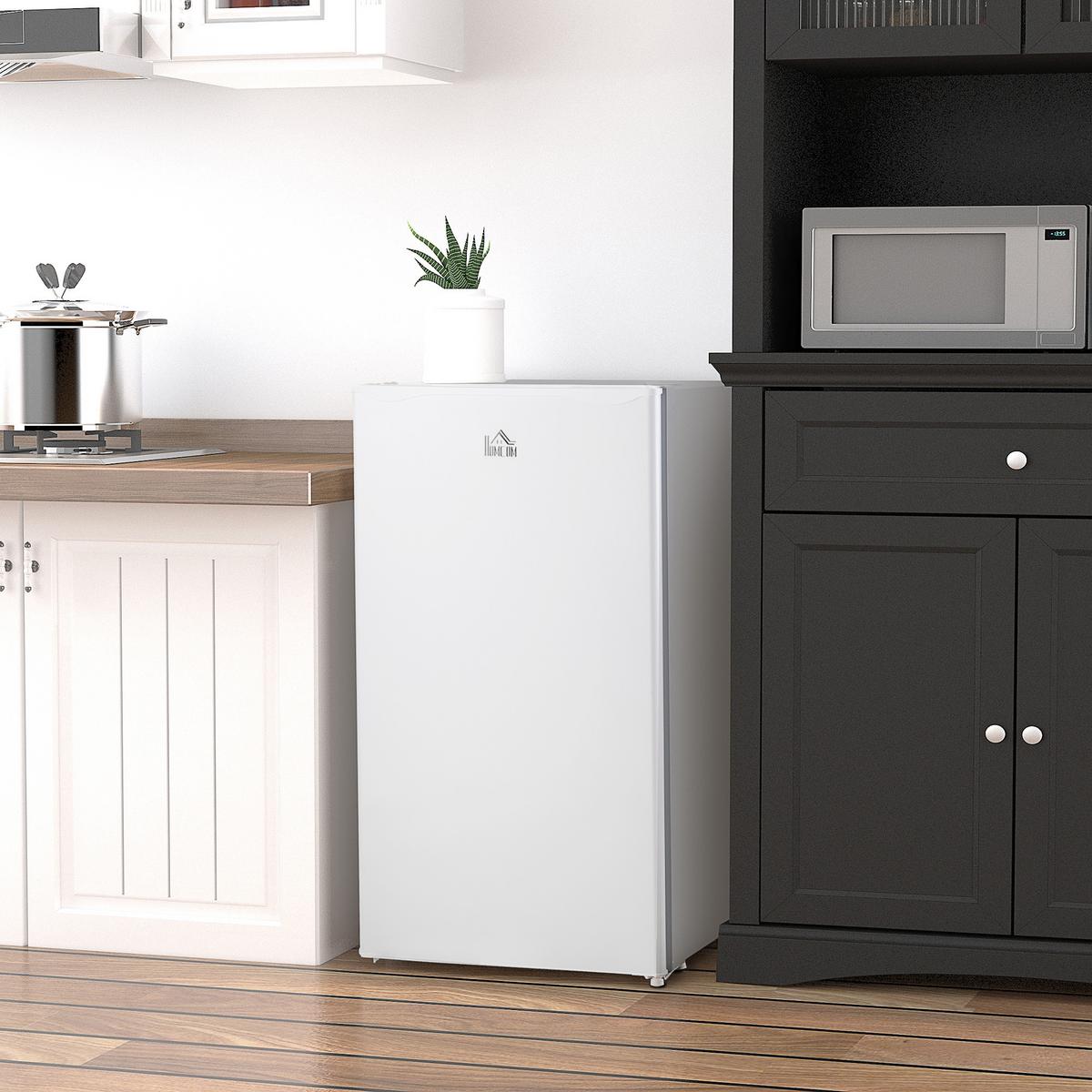 MINIKÜHLSCHRANK mit Gefrierfach 91L Weiß - Weiß, Kunststoff (44.2/84/47.5cm) - HOMCOM