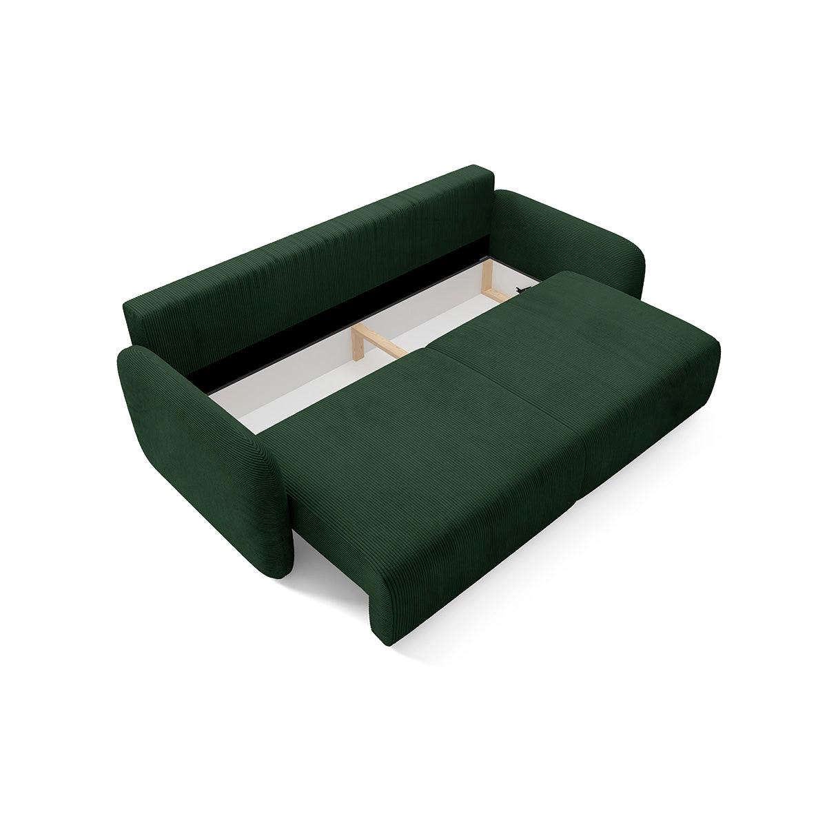 SOFA Dora 3 Sitzplätze Tannengrün - Grün, Holz (233/92/110cm) - Petits-meubles