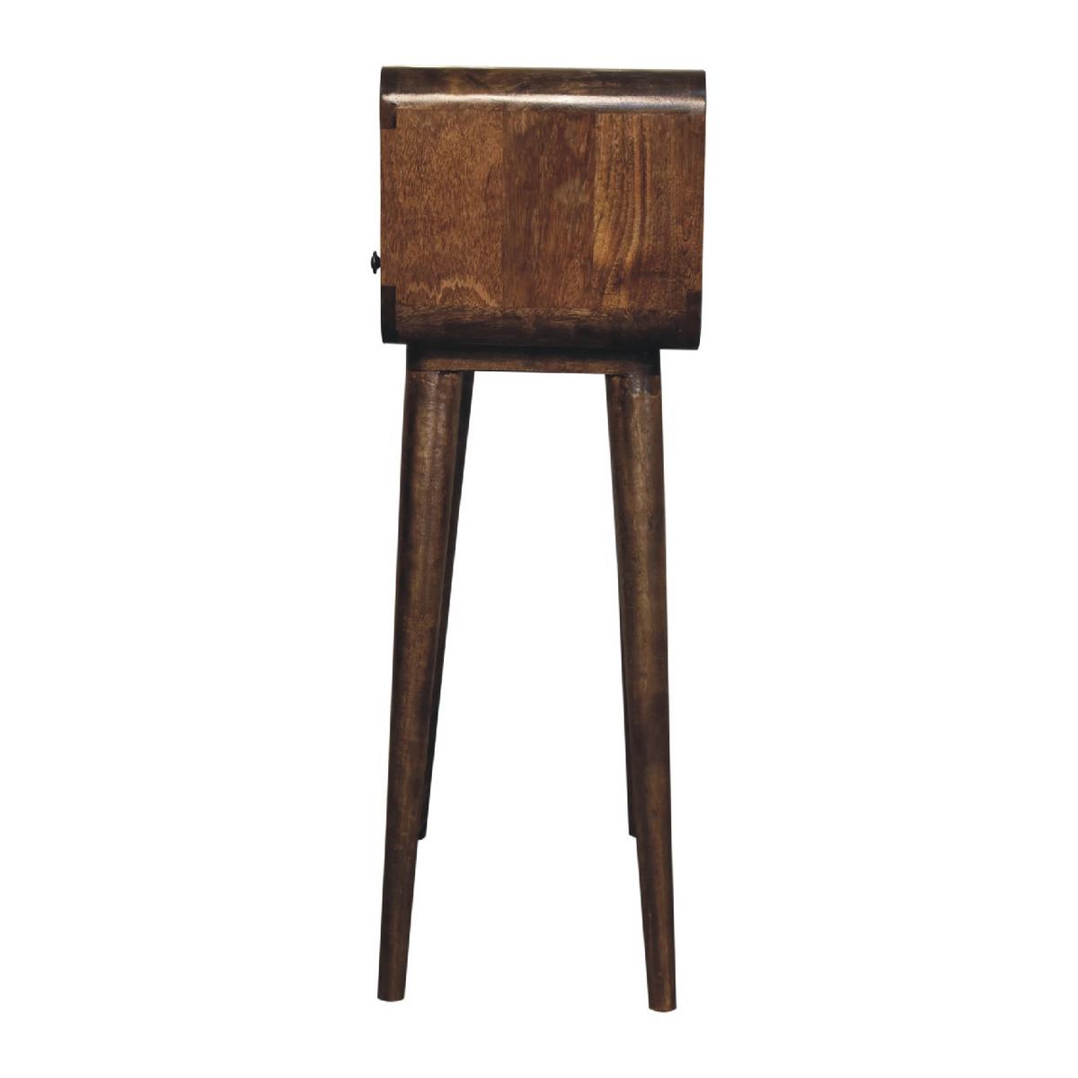 KONSOLENTISCH Grau gewaschenes Finish, 2 Schubladen, 1 offenes Regal, Braun - Graubraun/Braun, Holz (60/30/90cm) - Artisan Furniture