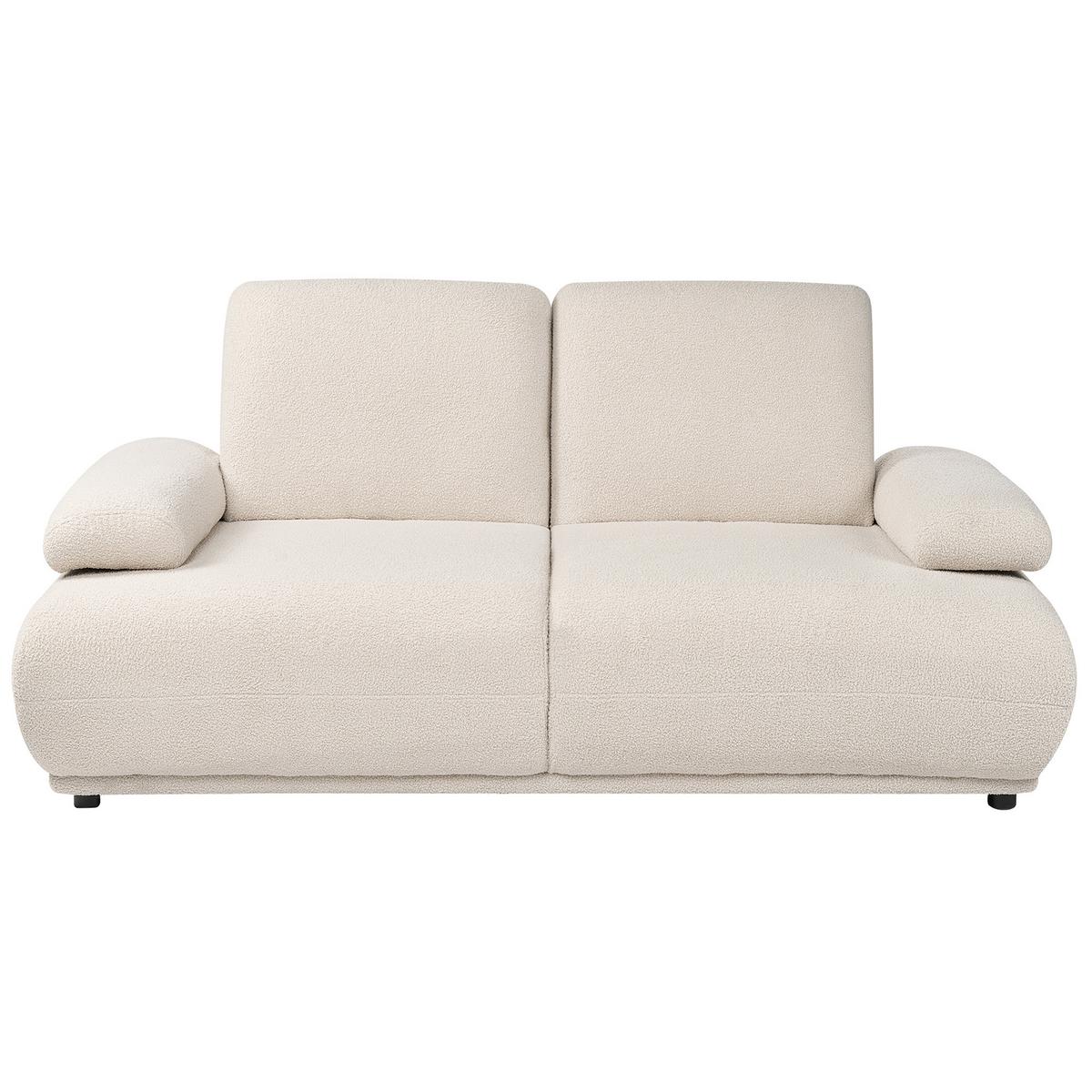 2-SITZER-SOFA Bouclé Cremeweiß Nacka - Creme, Textil (174/89/110cm) - Beliani