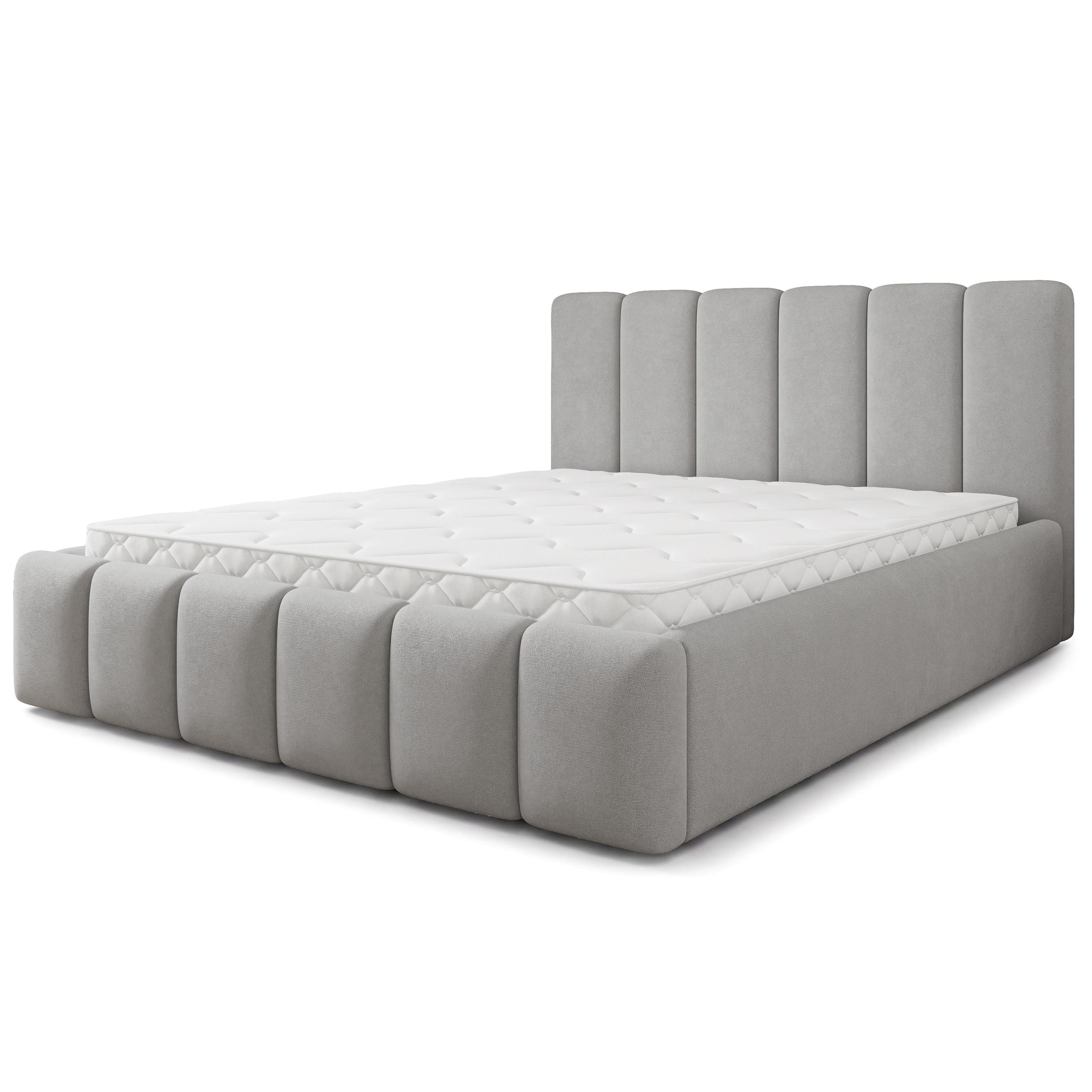 POLSTERBETT ATTORA SR 200x200 cm mit Bettkästen - Grau - Grau, Holz (200/200cm) - MASSENO
