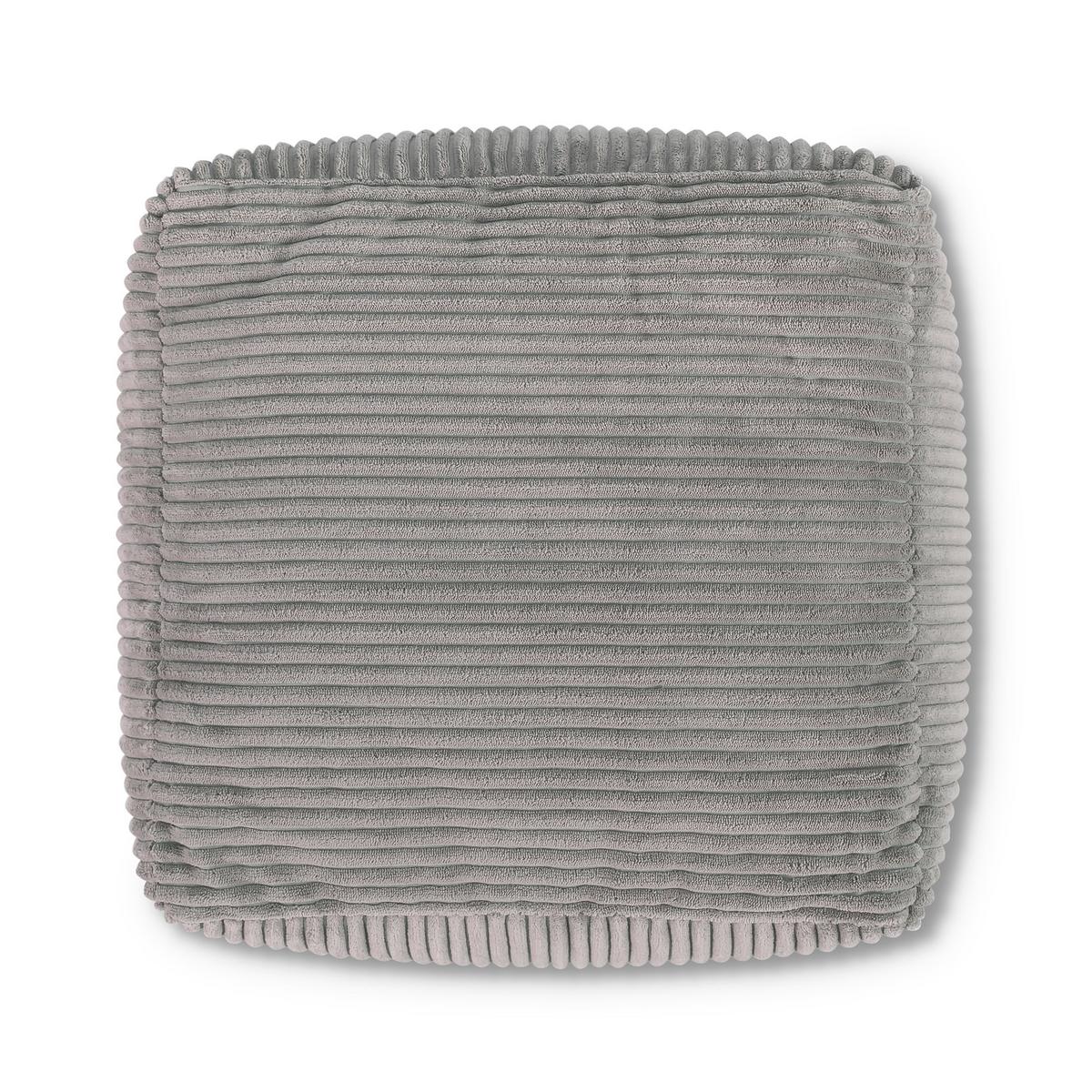 SITZPOUF Amara - Hellgrau, Textil (42/24/42cm) - icon